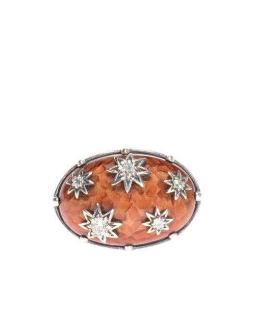 Bottega Veneta White Pattern Ring