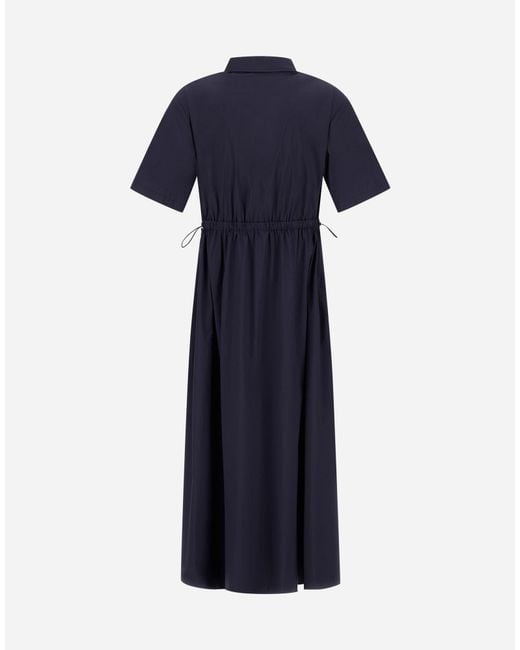 Herno Blue Drawstring Shirt Dress