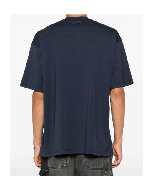 Vetements Blue Logo-Print T-Shirt for men