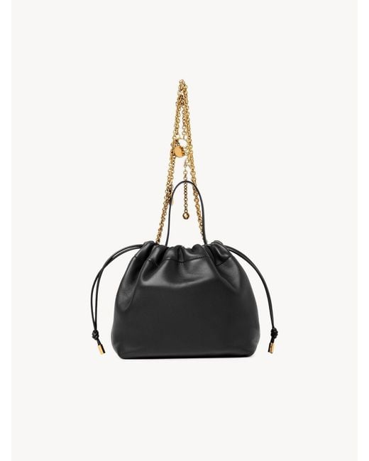 Chloé Black Chloé Icons Drawstring Small Bucket Bag