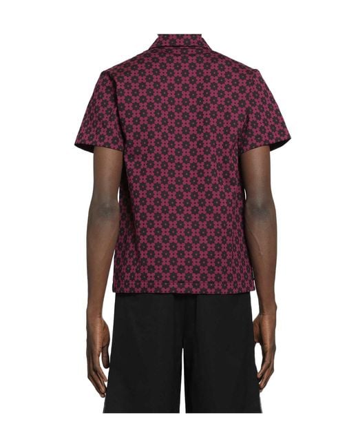 Comme des Garçons Purple Printed Polo Shirt for men