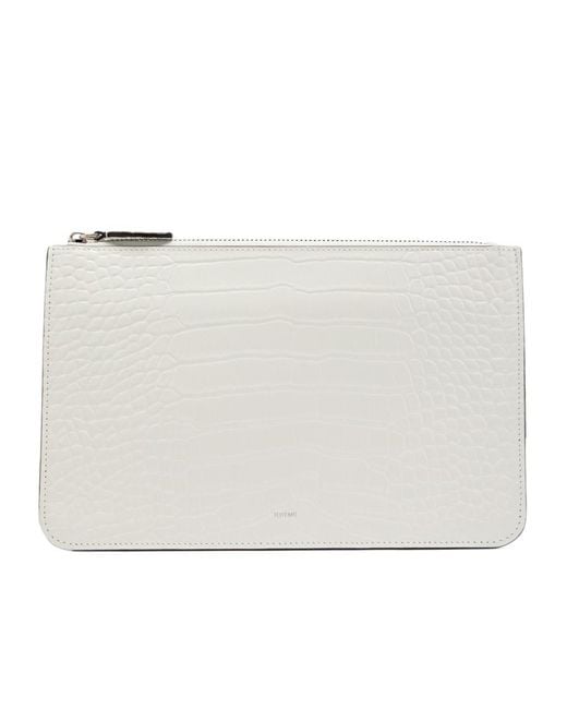 Totême Multicolor Crocodile Pattern Clutch Bag