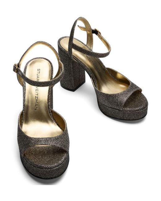 Stuart Weitzman Metallic Platform Sandals