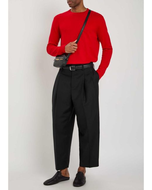Jil Sander Black Wool Suit Pants for men