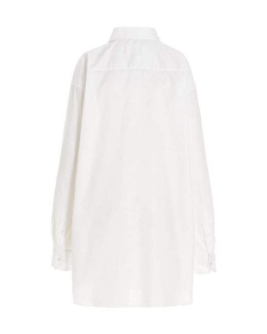Maison Margiela White Buttoned Long-Sleeved Shirt for men