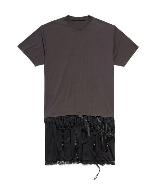 Balenciaga Gray Lingerie T-Shirt Dress