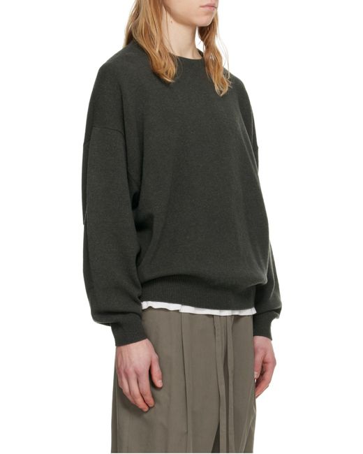 Fear Of God Gray Relaxed Fit Knit Crewneck Jumper for men