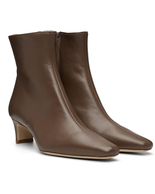 Staud Brown Wally Ankle Boots