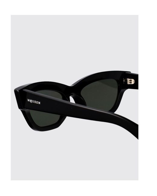 McQueen White Eyewear Cat-Eye Frame Sunglasses