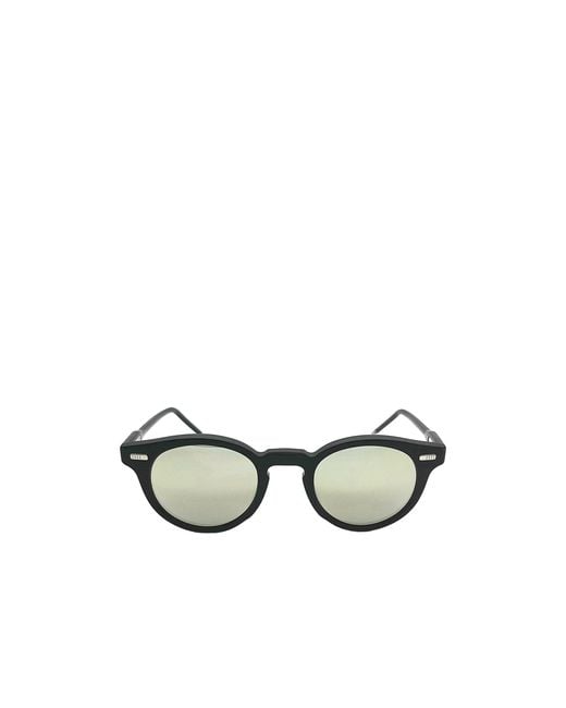 Thom Browne White Eyewear Round Frame Sunglasses