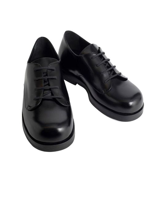 Raf Simons Black Lace-Up Leather Brogues for men
