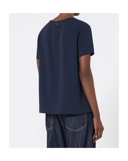 Max Mara Blue 'S Rebecca Crewneck Short-Sleeved T-Shirt