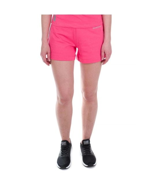 EA7 Pink Logo Casual Shorts