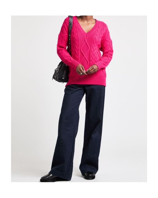 MAX&Co. Pink V-Neck Sweater