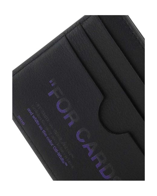 Off-White c/o Virgil Abloh Black Leather Cardholder for men