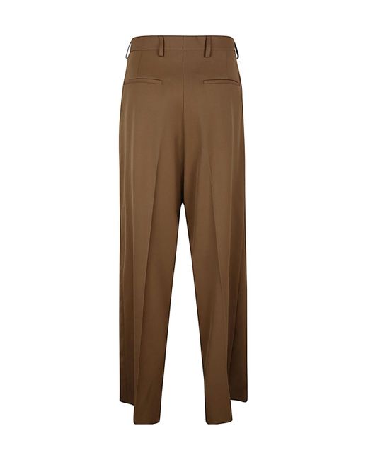 Dries Van Noten Brown Belt-Loop Casual Pants
