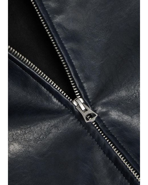 Rag & Bone Blue Krista Faux Leather Jacket