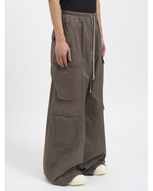 Rick Owens Gray Drawstring Trousers for men