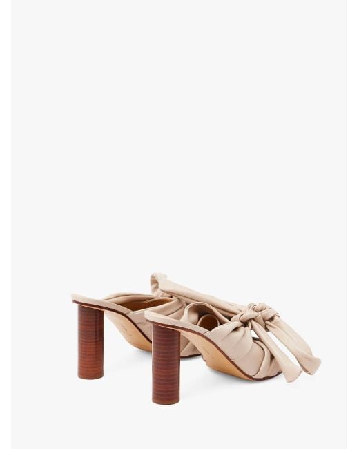 J.W. Anderson Pink Jw Anderson Bow Detailed Open-Toe Mules