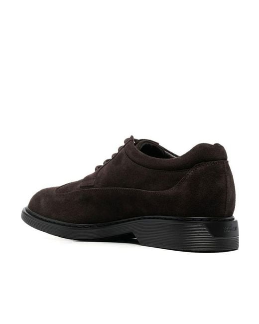 Hogan Black H576 Lace-Up Derby Shoes for men