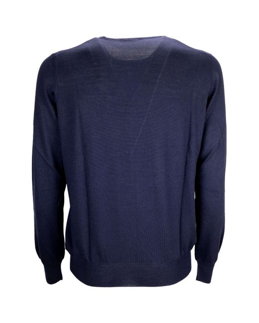 Gran Sasso Blue Crewneck Knitted Jumper for men