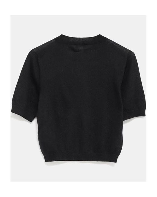 Alaïa Black Alaïa Cropped Knitted Top