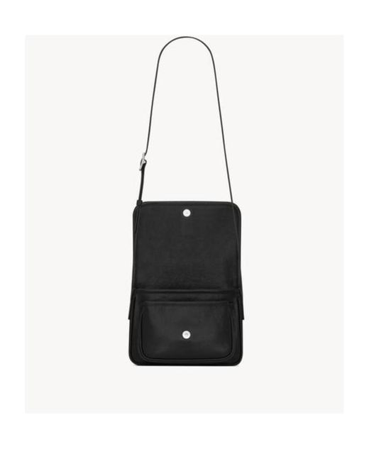 Saint Laurent White Niki Logo Shoulder Bag for men
