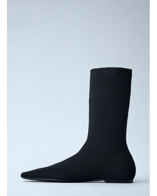 Totême Black Totême Knitted Sock Ankle Boots