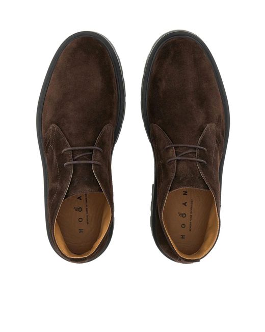 Hogan Brown Suede Boots for men