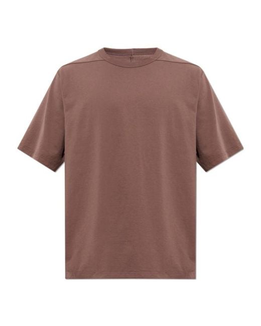 Rick Owens Brown Short-Sleeved T-Shirt for men
