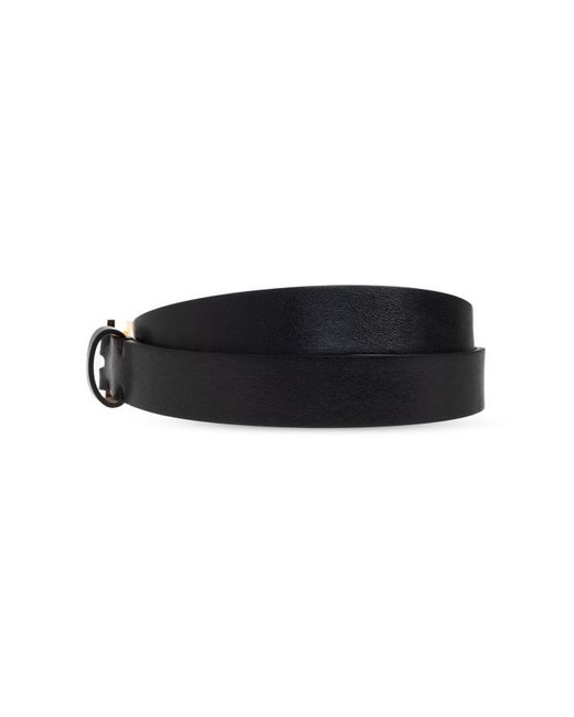 Victoria Beckham White Wide-Buckle Leather Belt