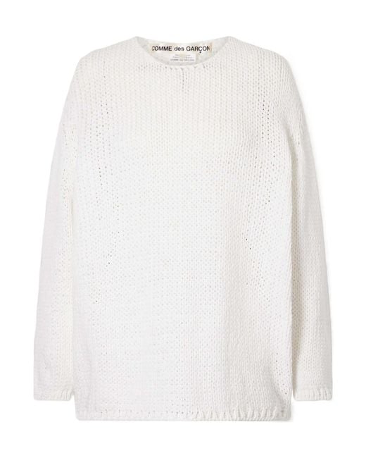 Comme des Garçons White Knitted Sweater