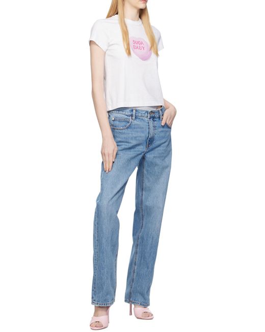 Alexander Wang Blue Logo Patch Jeans