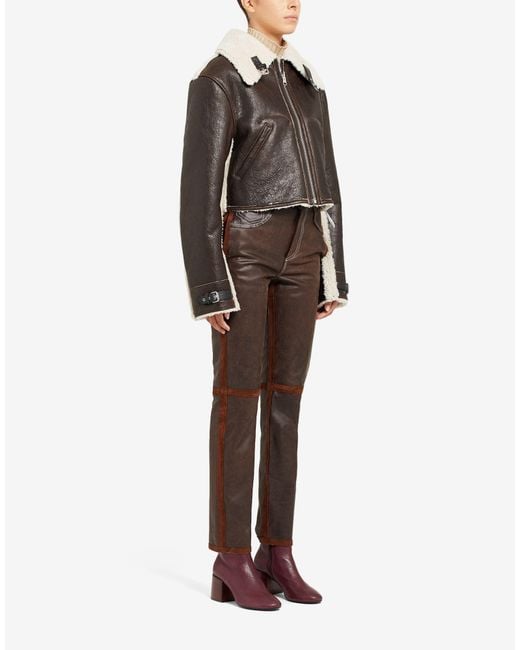 Maison Margiela Black Reversible Aviator Shearling Jacket