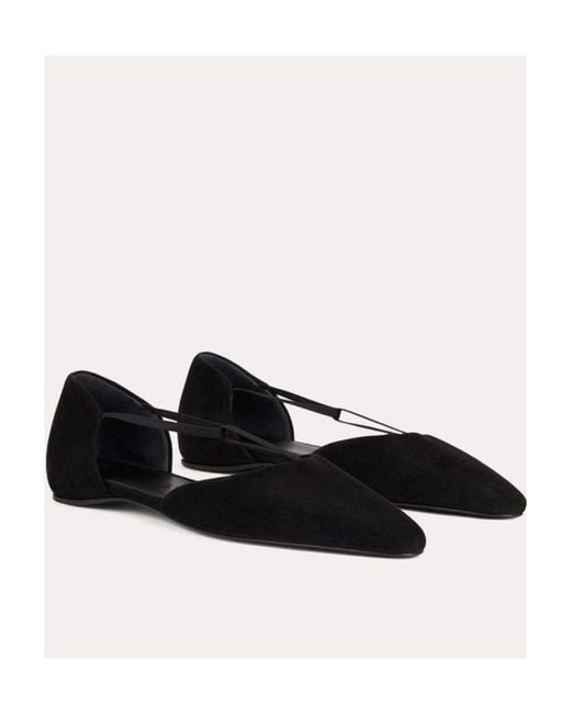 Totême  Black Totême Pointed Toe Ballet Flats