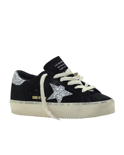 Golden Goose Deluxe Brand Black Hi Star Glittered Sneakers