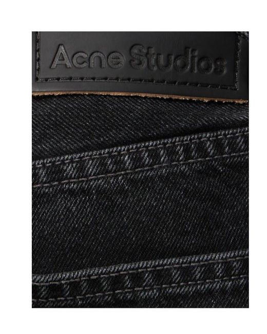 Acne Black Belt-Loop Denim Shorts