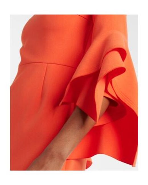 Roksanda Red Ruffled Midi Dress