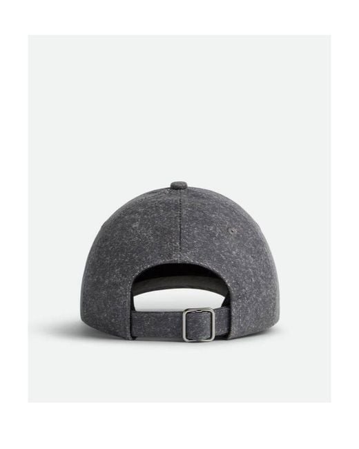 Bottega Veneta Gray Logo Embroidered Baseball Hat