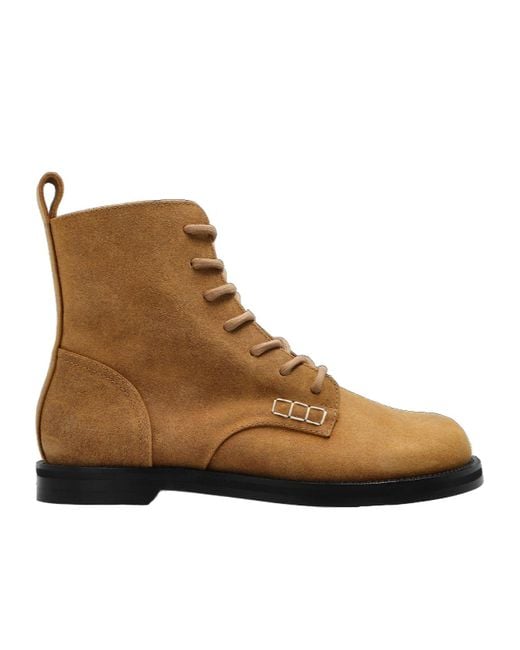 J.W. Anderson Brown Lace-Up Ankle Boots