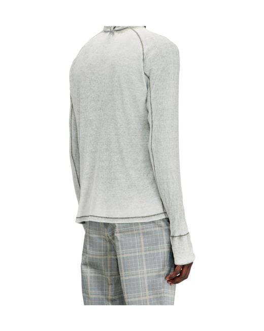 DIESEL Gray T Gohan Long-Sleeve T-Shirt for men