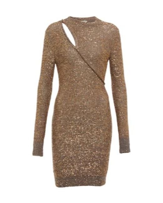 Stella McCartney Brown Sequined Minidress