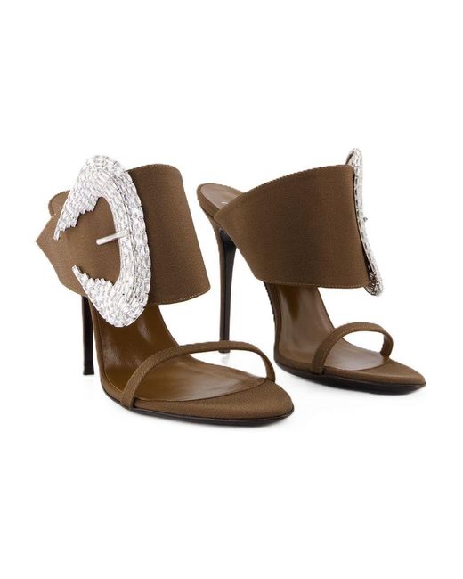 Giuseppe Zanotti Brown Ludhovica Embellished Sandals