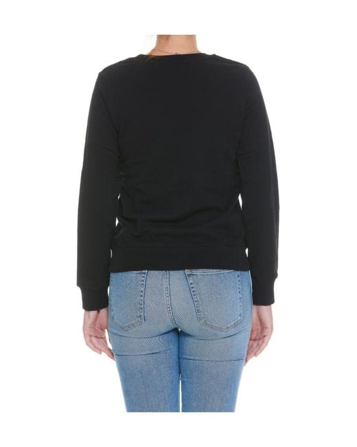 A.P.C. Black Logo Embroidered Crewneck Sweatshirt