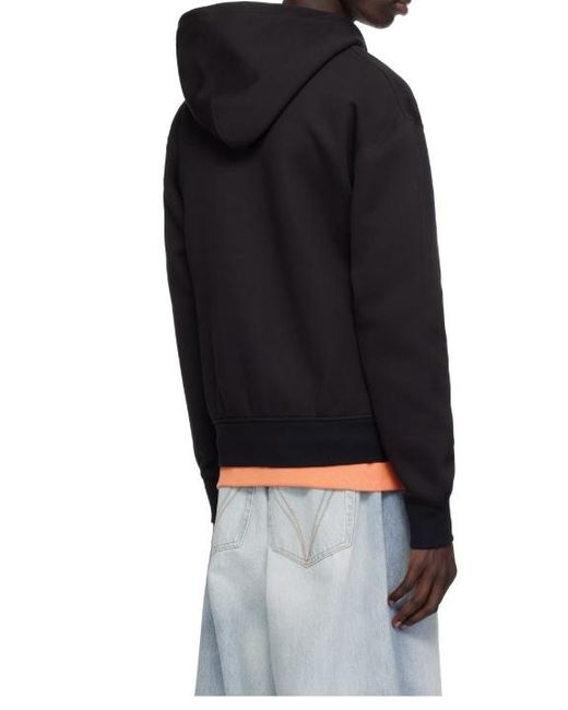 Mackage Black Long-Sleeved Hooded Sweatshirt for men