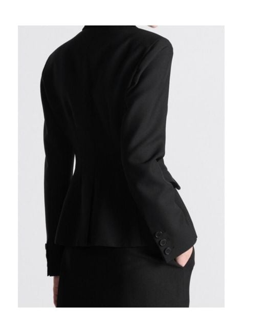 Dior Black Christian Marlène Double-Breasted Jacket