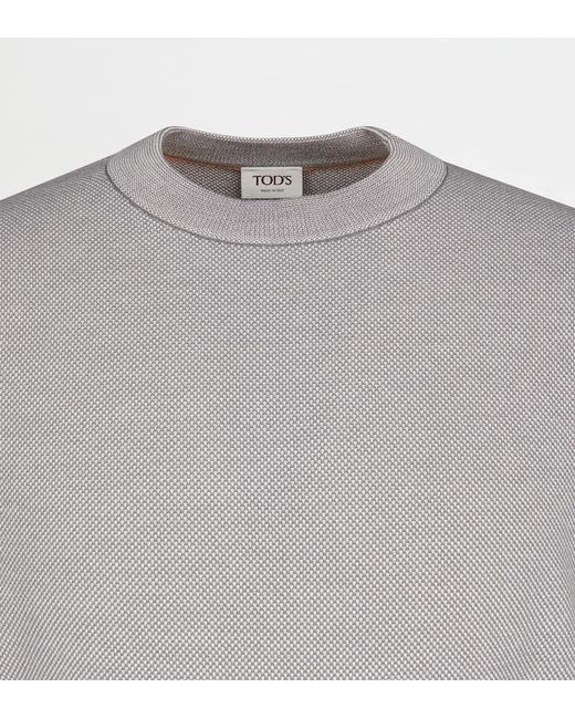 Tod's Gray Crew Neck Sweater for men