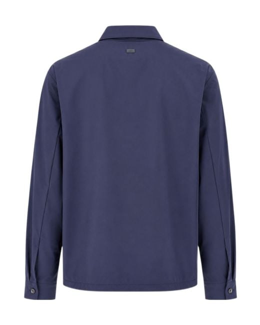 Herno Blue Chest-Pocket Jacket for men