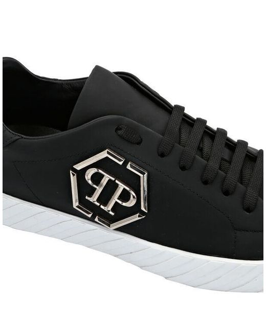 Philipp Plein Black Logo Details Casual Sports Shoes for men