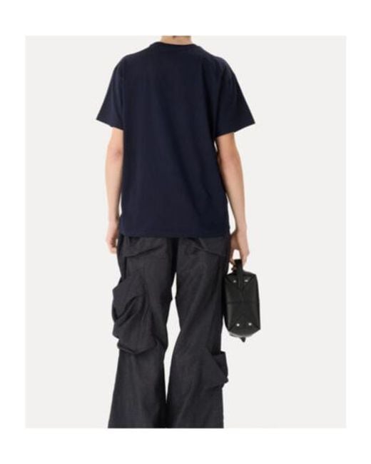 Vivienne Westwood Blue Orb-Embroidered Crewneck T-Shirt